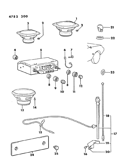 1984 Dodge Colt Mast Diagram for MB261196