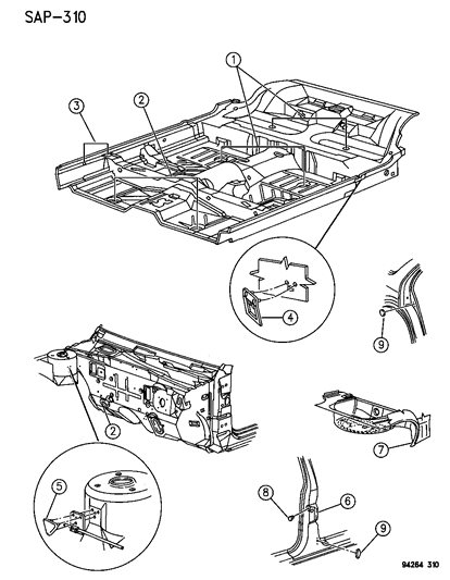 1994 Dodge Shadow Plugs Front Floor Pan Diagram