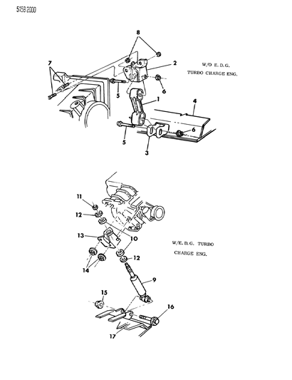 1985 Chrysler Town & Country Engine Strut Diagram