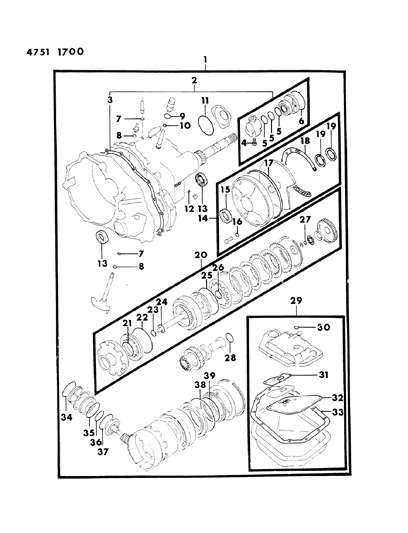 1984 Dodge Colt Transaxle, Seal & Gasket Diagram