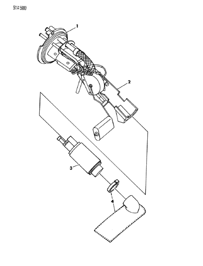 1985 Chrysler Laser Fuel Pump & Sending Unit Diagram 1