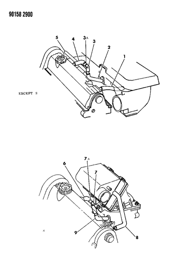 1990 Dodge Shadow Valve-PCV Diagram for 4315405