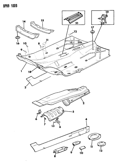 1991 Dodge Monaco CROSSMEMB-Er Front Seat Mounting Rear Diagram for 35025991