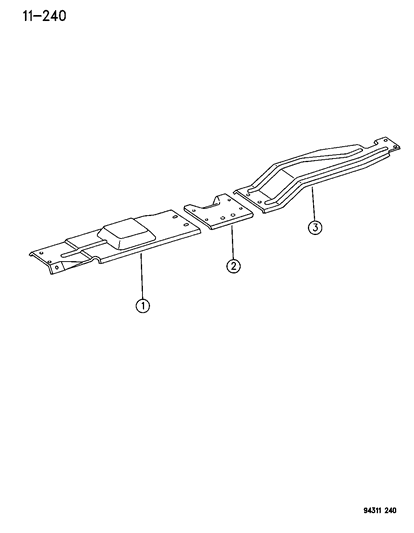 1995 Dodge Ram 1500 Heat Shields - Frame Mounted Diagram