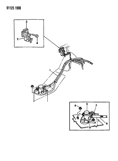 1991 Chrysler LeBaron GTC Vapor Canister Diagram 3