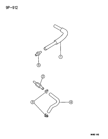 1996 Dodge Stratus Crankcase Ventilation Diagram 1