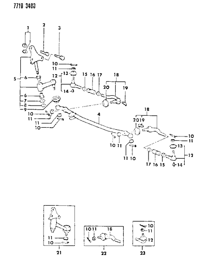 1987 Dodge Raider Linkage, Steering Diagram