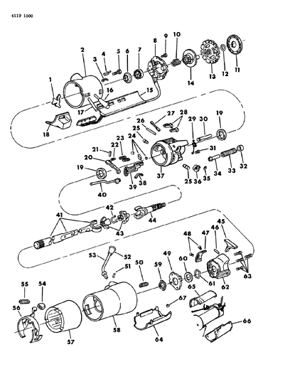 1984 Dodge Caravan Bolt Lock Release Diagram for 3467377