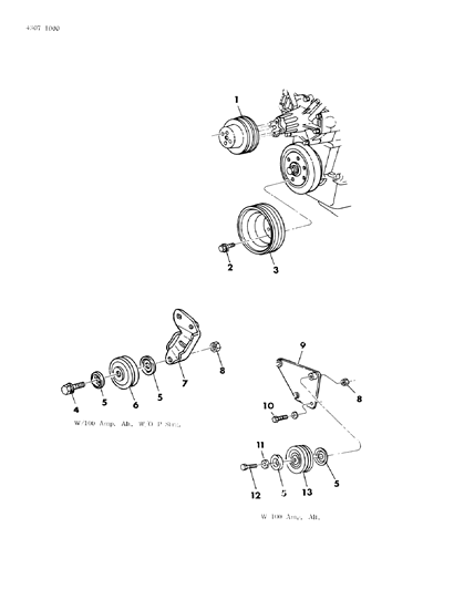 1985 Dodge D350 Drive Pulleys Diagram 2