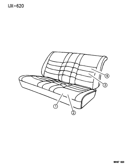 1996 Chrysler Sebring Rear Seats Diagram 2