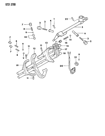 1989 Dodge Ram 50 Control, Shift Diagram