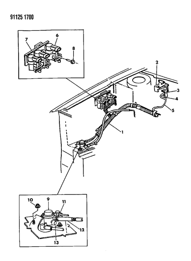 1991 Chrysler LeBaron GTC Vapor Canister Diagram 2