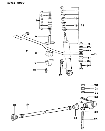 1985 Dodge Ram 50 Stabilizer - Front Diagram 1