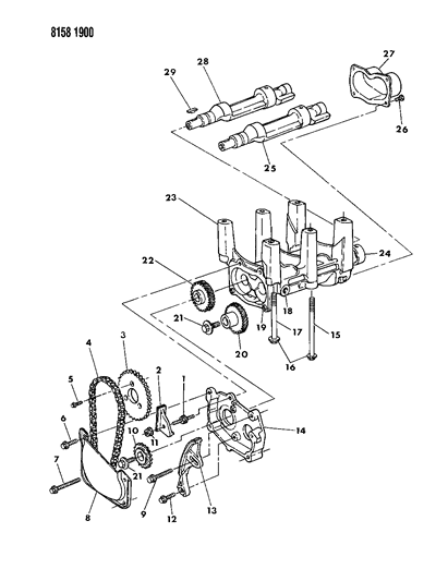 1988 Dodge Dynasty Balance Shafts Diagram