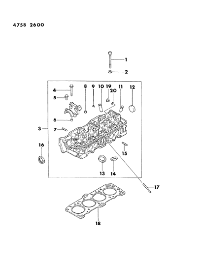 1984 Dodge Ram 50 Rod Diagram for MD040515