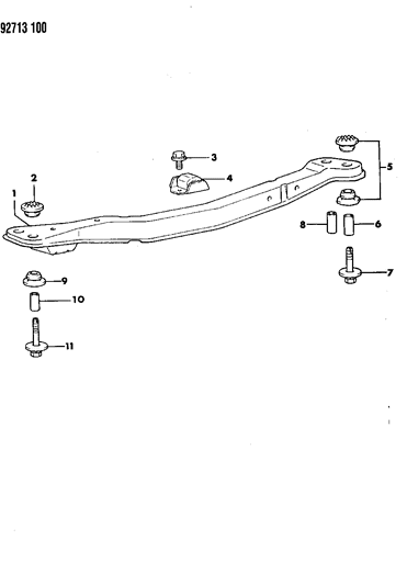 1992 Dodge Colt Front Crossmember Diagram