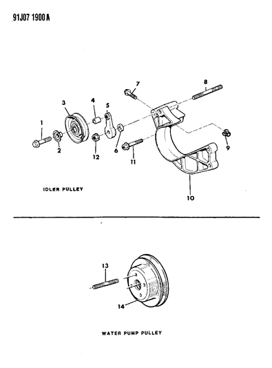 1991 Jeep Comanche Drive Pulleys Diagram