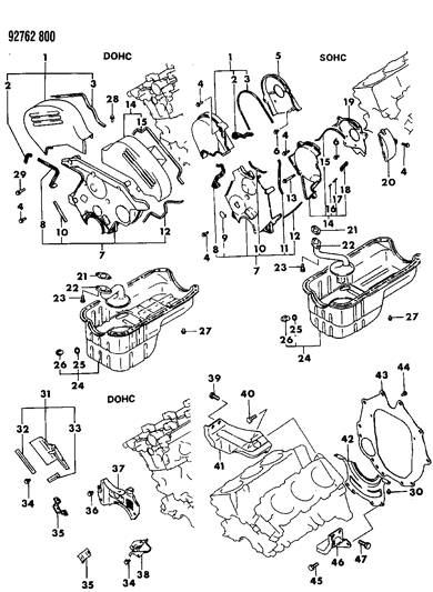 1992 Dodge Stealth Bolt-HEXAGON FLANGE Head Diagram for MF140214