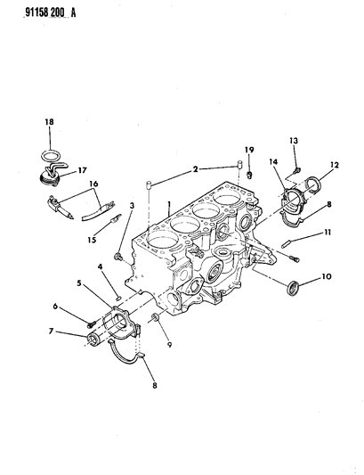 1991 Chrysler LeBaron Sedan Cylinder Block Diagram 1