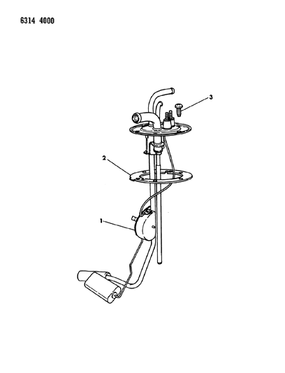 1986 Dodge D250 Fuel Tank Sending Unit Diagram for 4075382