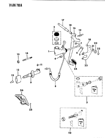 1984 Jeep Wrangler Pedal - Clutch Linkage Diagram 1