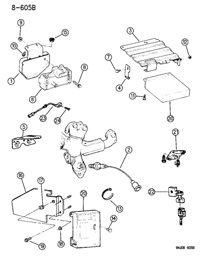 1994 Jeep Wrangler Wiring Ambient Temperature Diagram for 56009232
