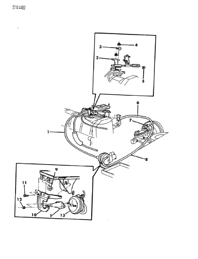 1985 Dodge Aries Speed Control - Electro Mechanical Diagram 1