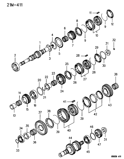 1996 Chrysler Sebring Gear Train Diagram 1