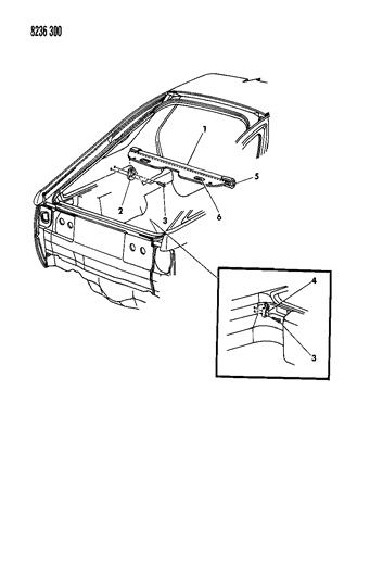 1988 Dodge Daytona Tonneau Cover Diagram