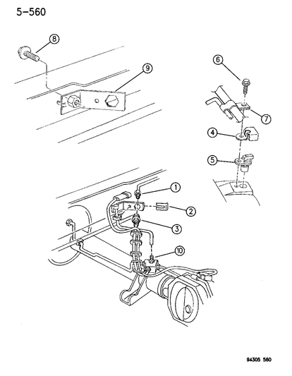 1994 Dodge Ram 1500 Lines & Hoses - Brake Diagram 2