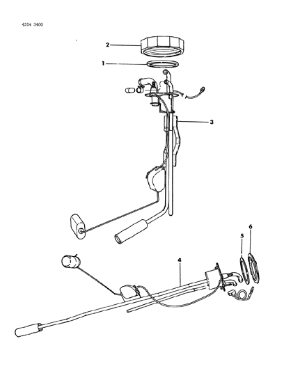 1985 Dodge Ram Van Fuel Tank Sending Unit Diagram for 4075164