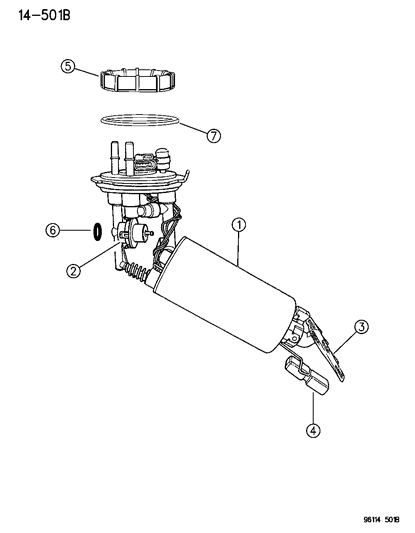 1996 Dodge Neon Filter-Fuel Pressure Regulator Diagram for 4546610