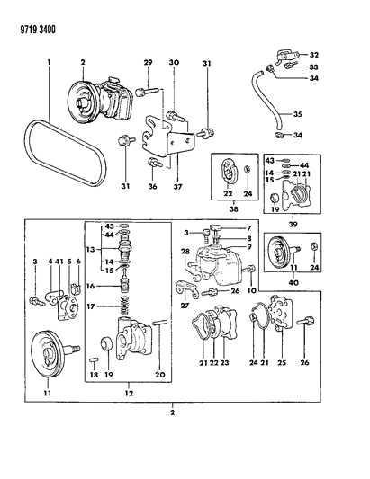 1989 Dodge Raider Power Steering Pump Diagram 2