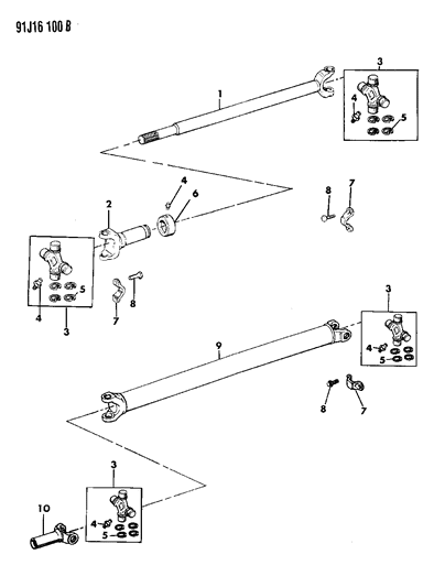 1993 Jeep Wrangler Propeller Shaft Diagram