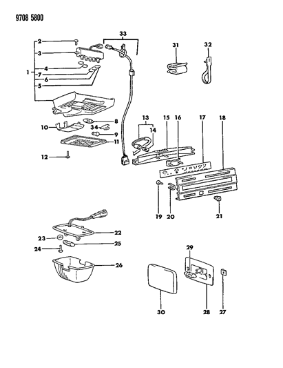 1989 Chrysler Conquest Screw-Tapping Diagram for MS450930