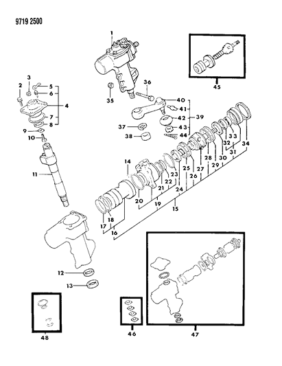 1989 Dodge Ram 50 Gear - Power Steering Diagram 1