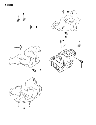 1989 Dodge Raider Switches - Sending Units - Sensors Diagram