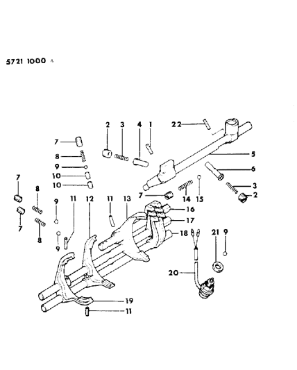 1985 Dodge Ram 50 Control, Shift Diagram 3