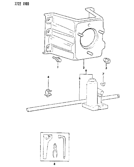 1988 Dodge Raider Spare Wheel & Stowage Diagram