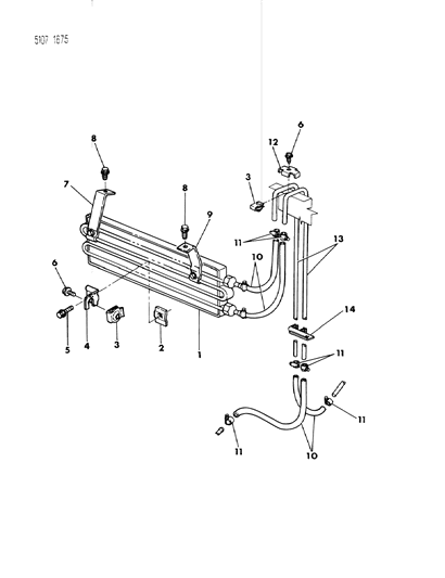 1985 Chrysler LeBaron Base Transmission Oil Cooler Diagram 1