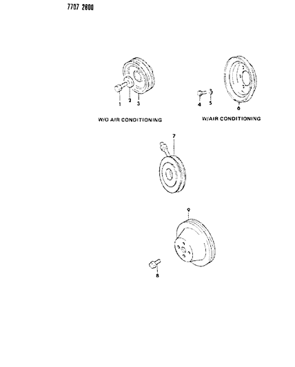 1987 Dodge Raider Drive Pulleys Diagram