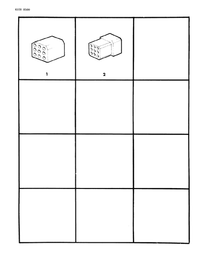 1984 Chrysler Fifth Avenue Insulator 9-10 & 13 Way Diagram