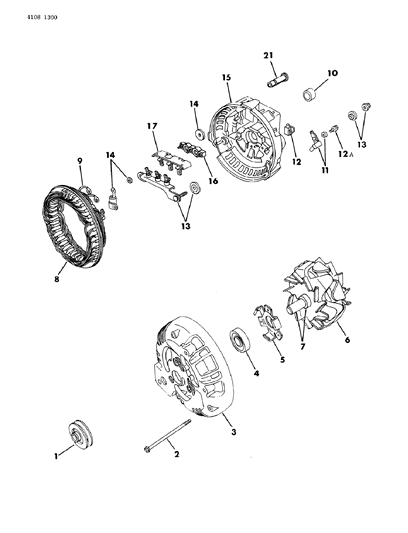 1984 Chrysler Town & Country Alternator Diagram 1