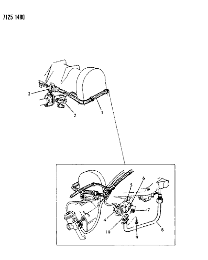 1987 Dodge Grand Caravan EGR System Diagram 1