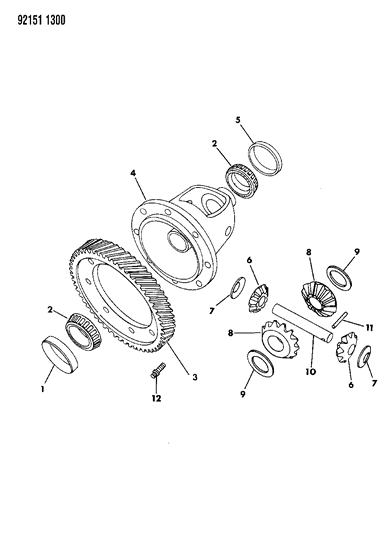 1992 Dodge Spirit Differential Automatic Transaxle 31Th Diagram