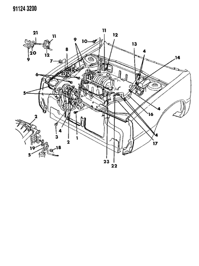1991 Chrysler New Yorker Salon Plumbing - A/C & Heater Diagram 2
