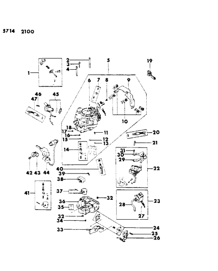 1986 Dodge Ram 50 Carburetor Inner Parts Diagram 1