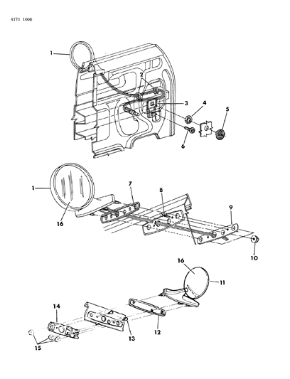 1984 Dodge Charger Mirror - Exterior Diagram 2