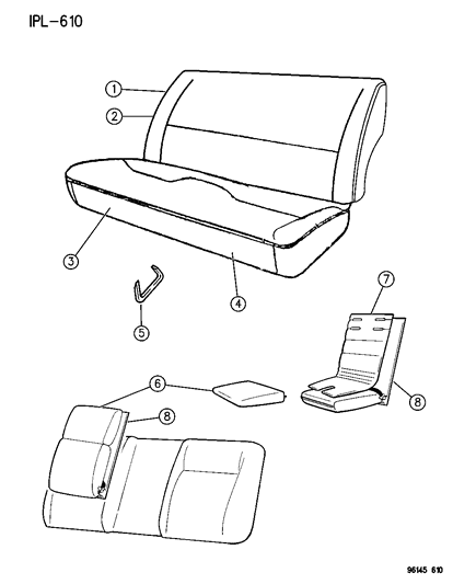 1996 Dodge Neon Rear Seats Diagram