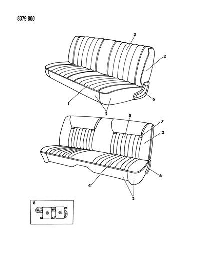1989 Dodge Ramcharger Front Seat Diagram 1